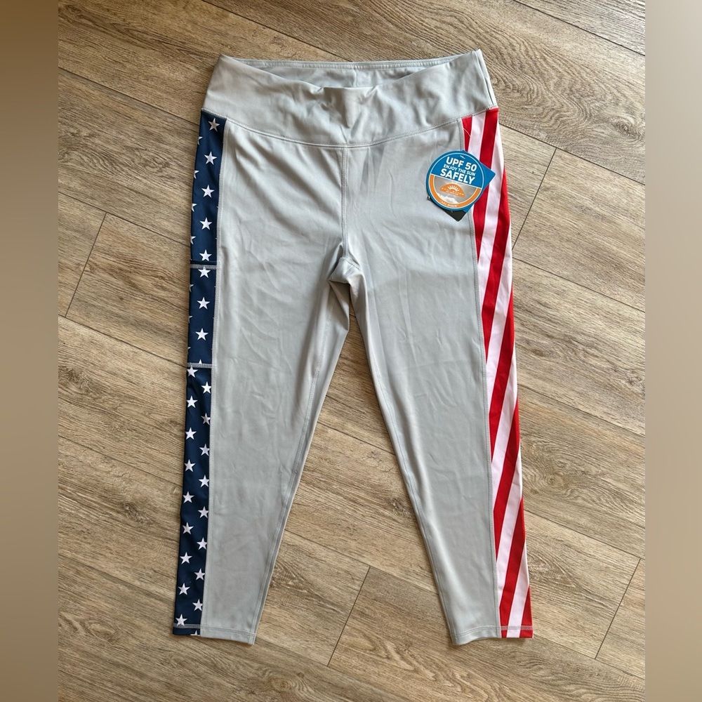 Columbia PFG Women’s Patriotic Leggings XL NWT